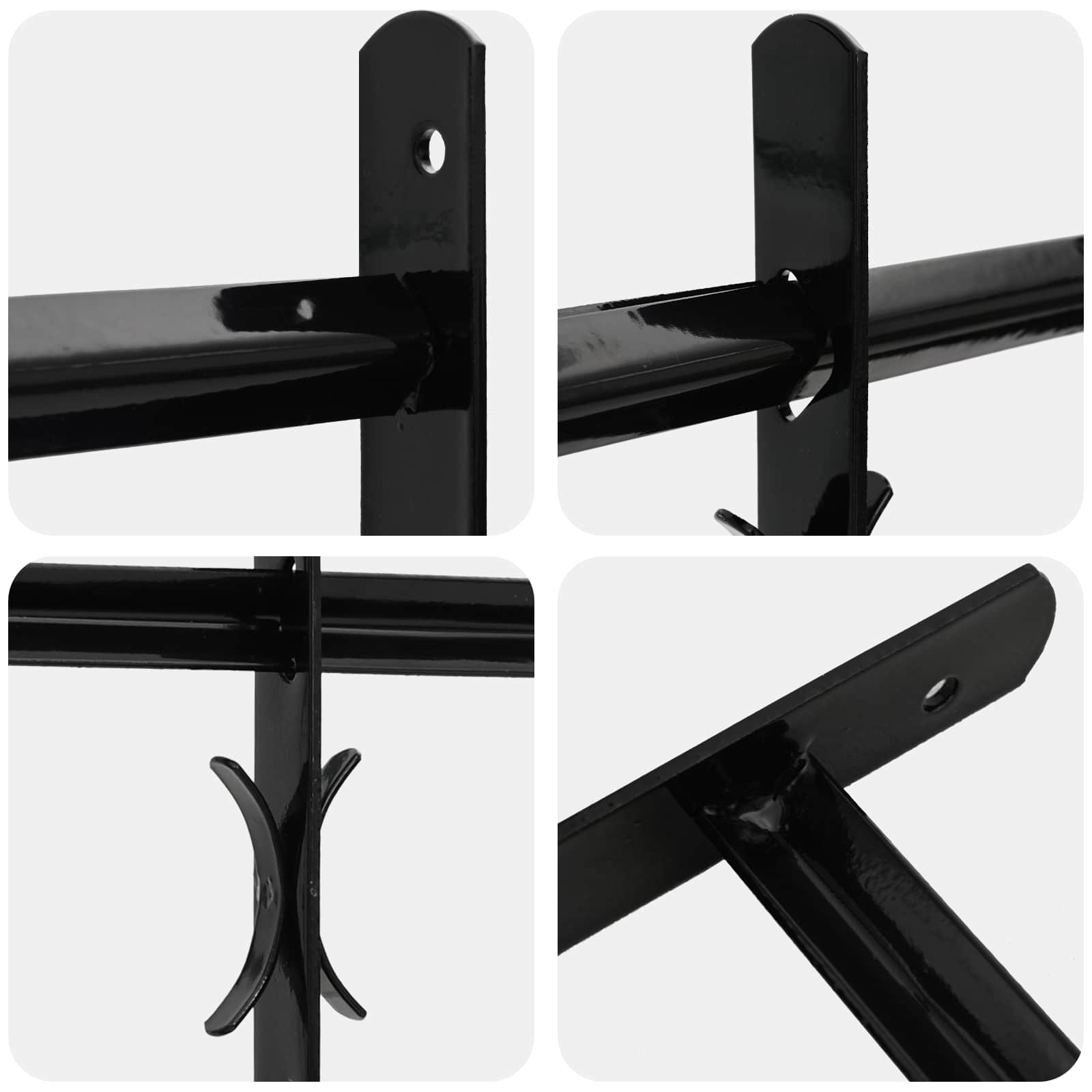 Reja de Seguridad para Ventanas con 3 Barandas 3 pcs 43-74 cm