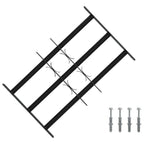 Reja de Seguridad para Ventanas con 3 Barandas 3 pcs 43-74 cm