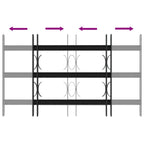 Reja de Seguridad para Ventanas con 3 Barandas 3 pcs 43-74 cm