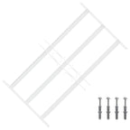 Reja de Seguridad para Ventanas con 3 Barandas 3 pcs 43-74 cm
