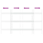 Reja de Seguridad para Ventanas con 3 Barandas 3 pcs 43-74 cm