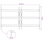 Reja de Seguridad para Ventanas con 3 Barandas 3 pcs 43-74 cm