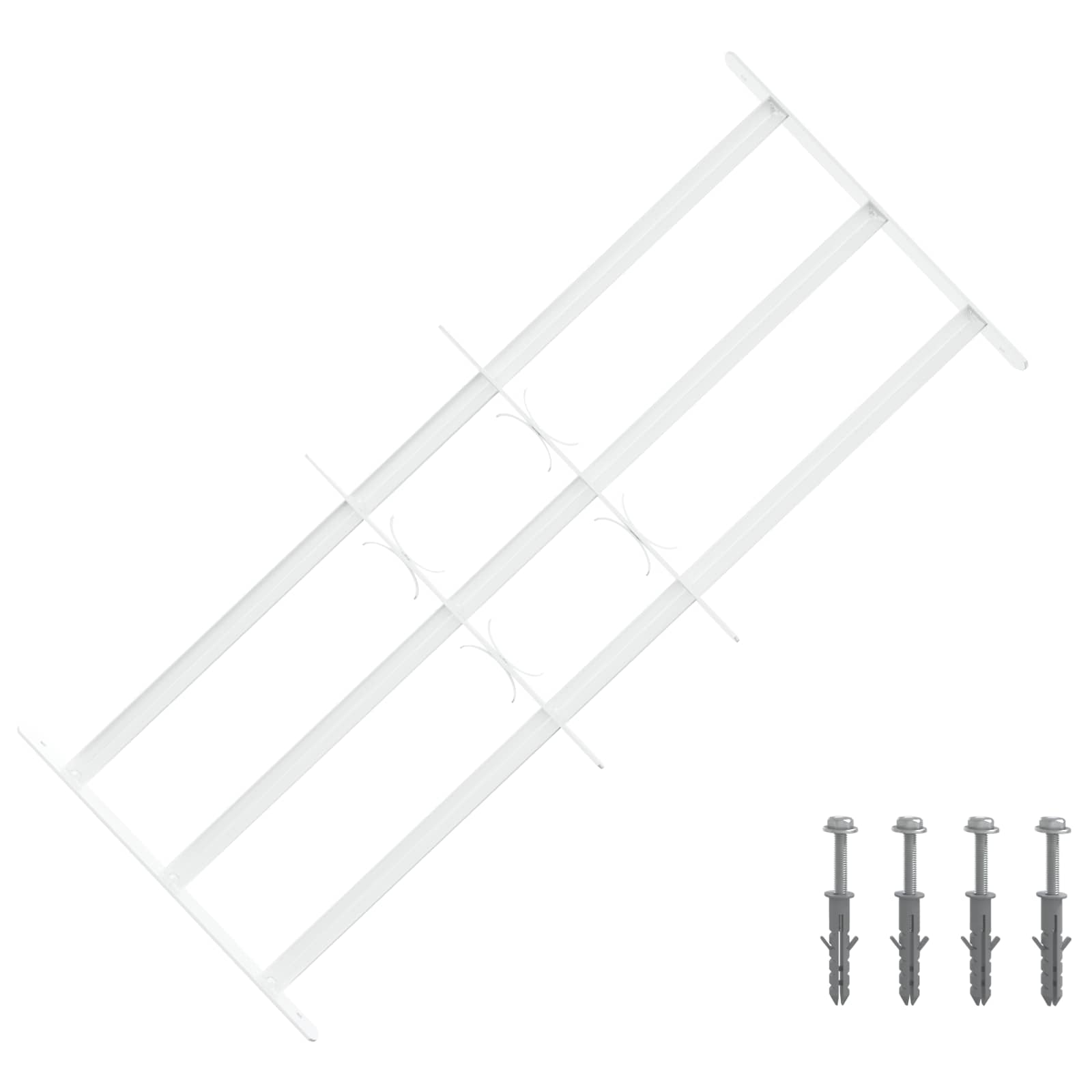 Window Security Grille with 3 Bars 3 pcs 43-74 cm