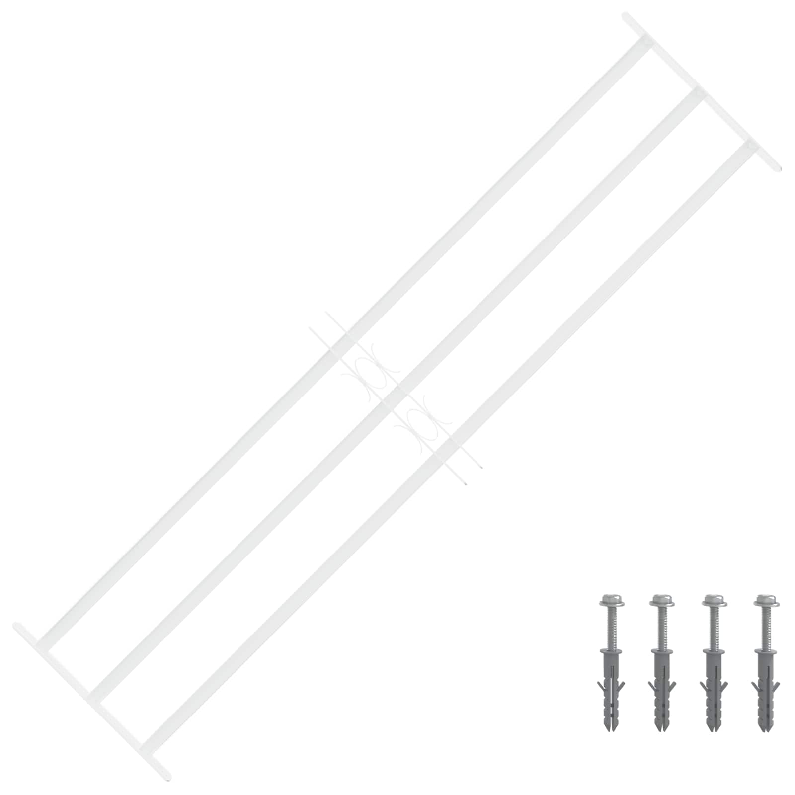 Window Security Grille with 3 Bars 3 pcs 43-74 cm