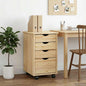 Gabinete rodante con rueda 34 x 39 x 56 cm Pino macizo