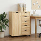 Gabinete rodante Marrón 63,5 x 39 x 79 cm Madera de Pino Macizo