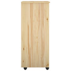 Gabinete rodante Marrón 34 x 39 x 93,5 cm Madera de Pino Macizo