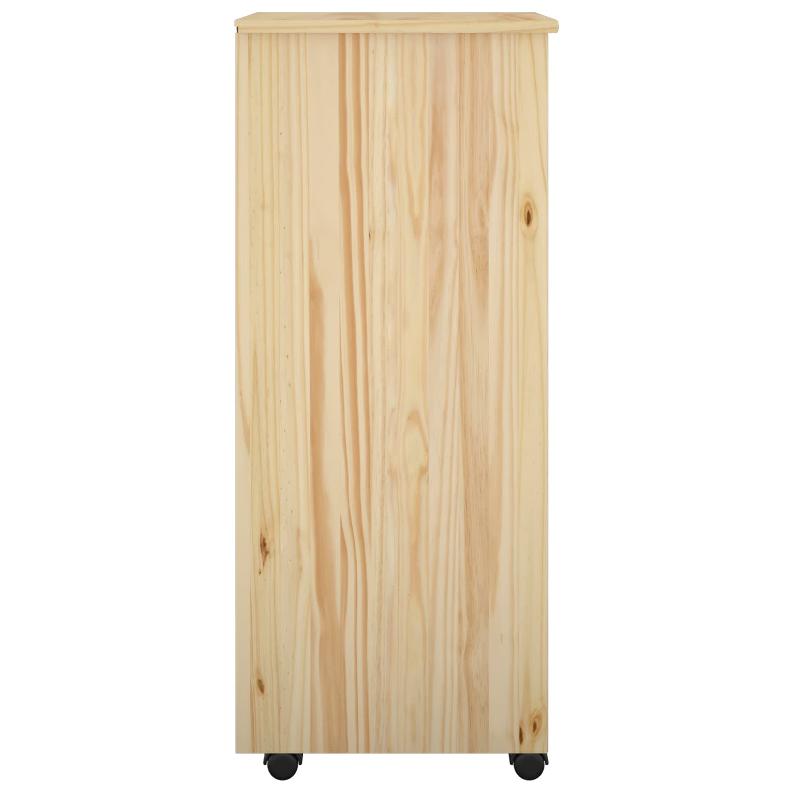 Gabinete rodante Marrón 34 x 39 x 93,5 cm Madera de Pino Macizo