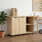 Gabinete rodante con rueda Marrón 100 x 39 x 65,5 cm