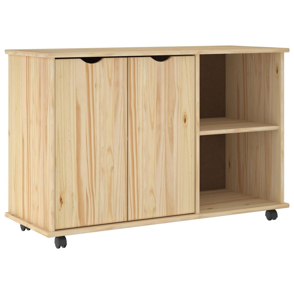 Gabinete rodante con rueda Marrón 100 x 39 x 65,5 cm