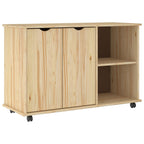Gabinete rodante con rueda Marrón 100 x 39 x 65,5 cm