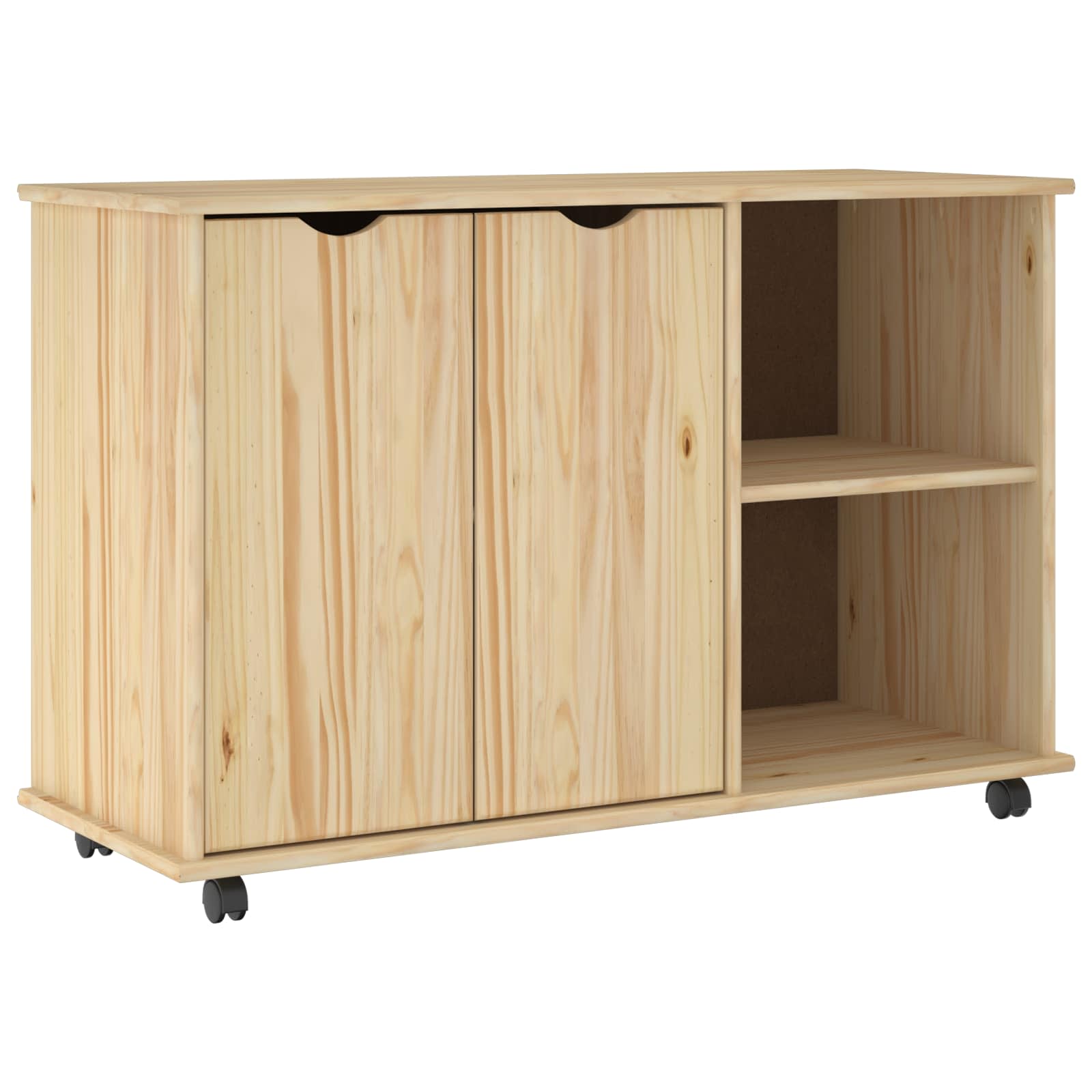 Gabinete rodante con rueda Marrón 100 x 39 x 65,5 cm