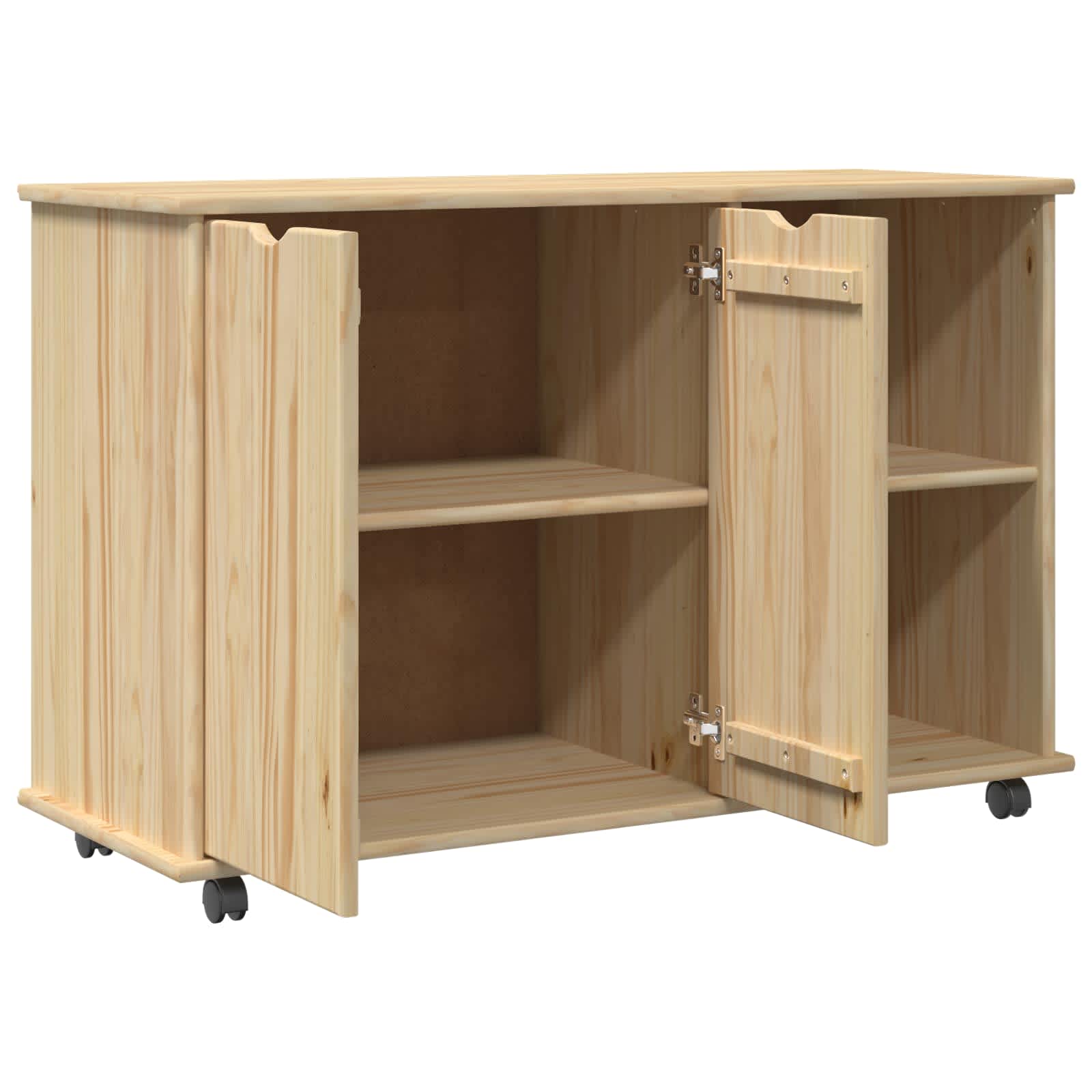 Gabinete rodante con rueda Marrón 100 x 39 x 65,5 cm