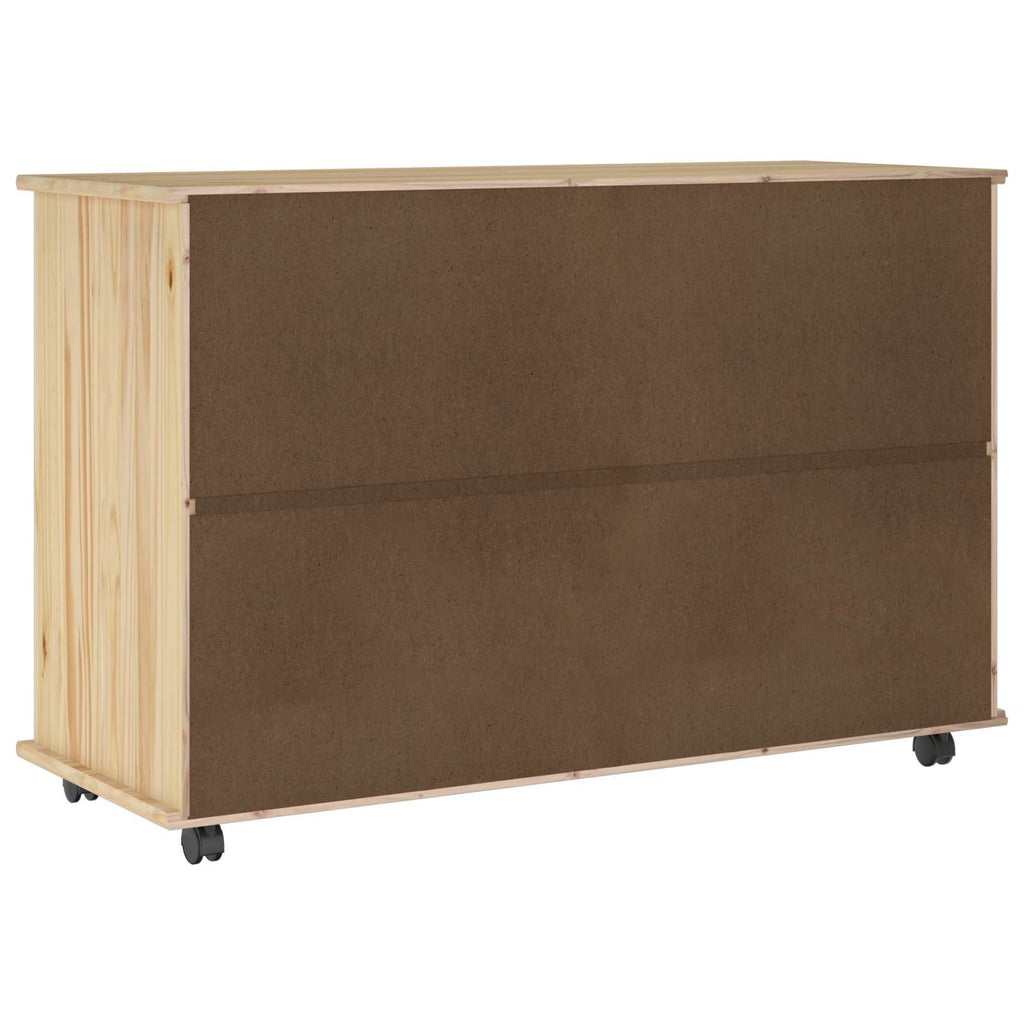 Gabinete rodante con rueda Marrón 100 x 39 x 65,5 cm