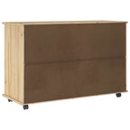 Gabinete rodante con rueda Marrón 100 x 39 x 65,5 cm
