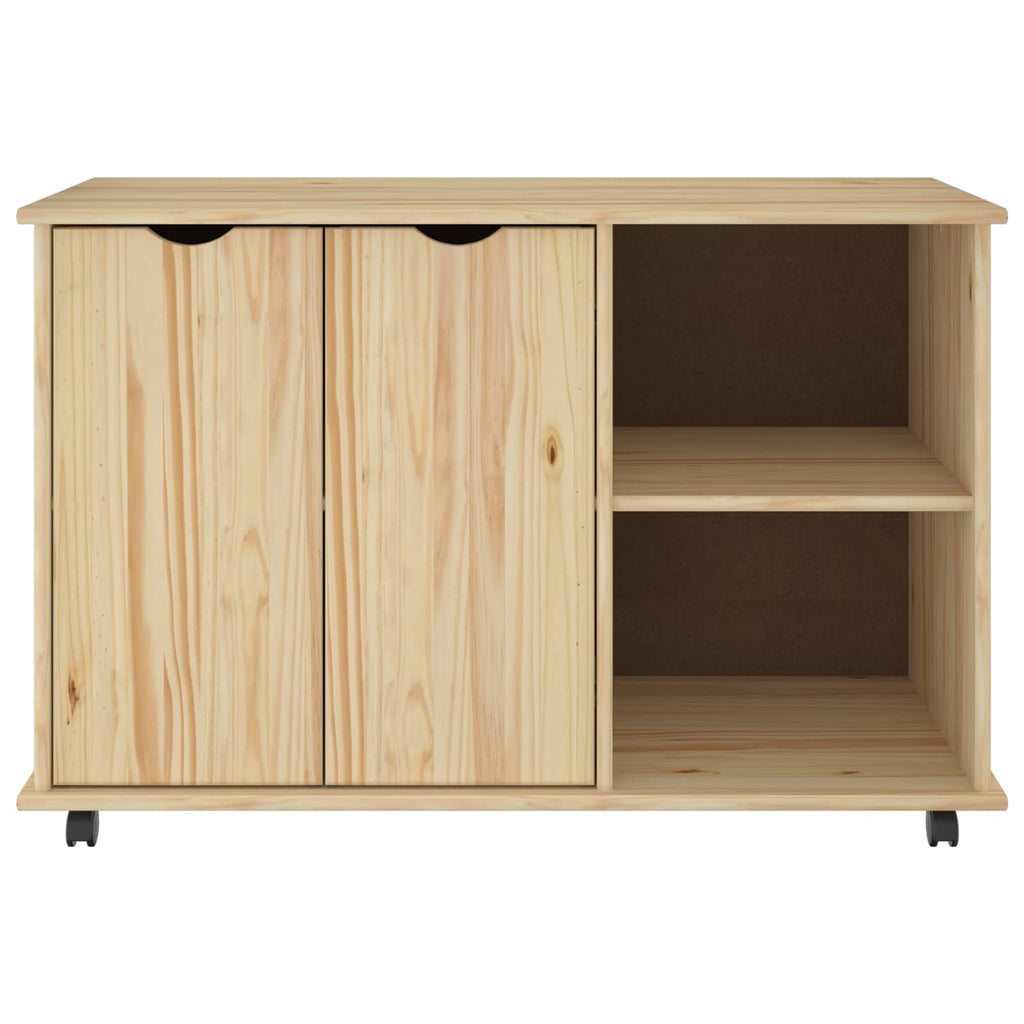 Gabinete rodante con rueda Marrón 100 x 39 x 65,5 cm