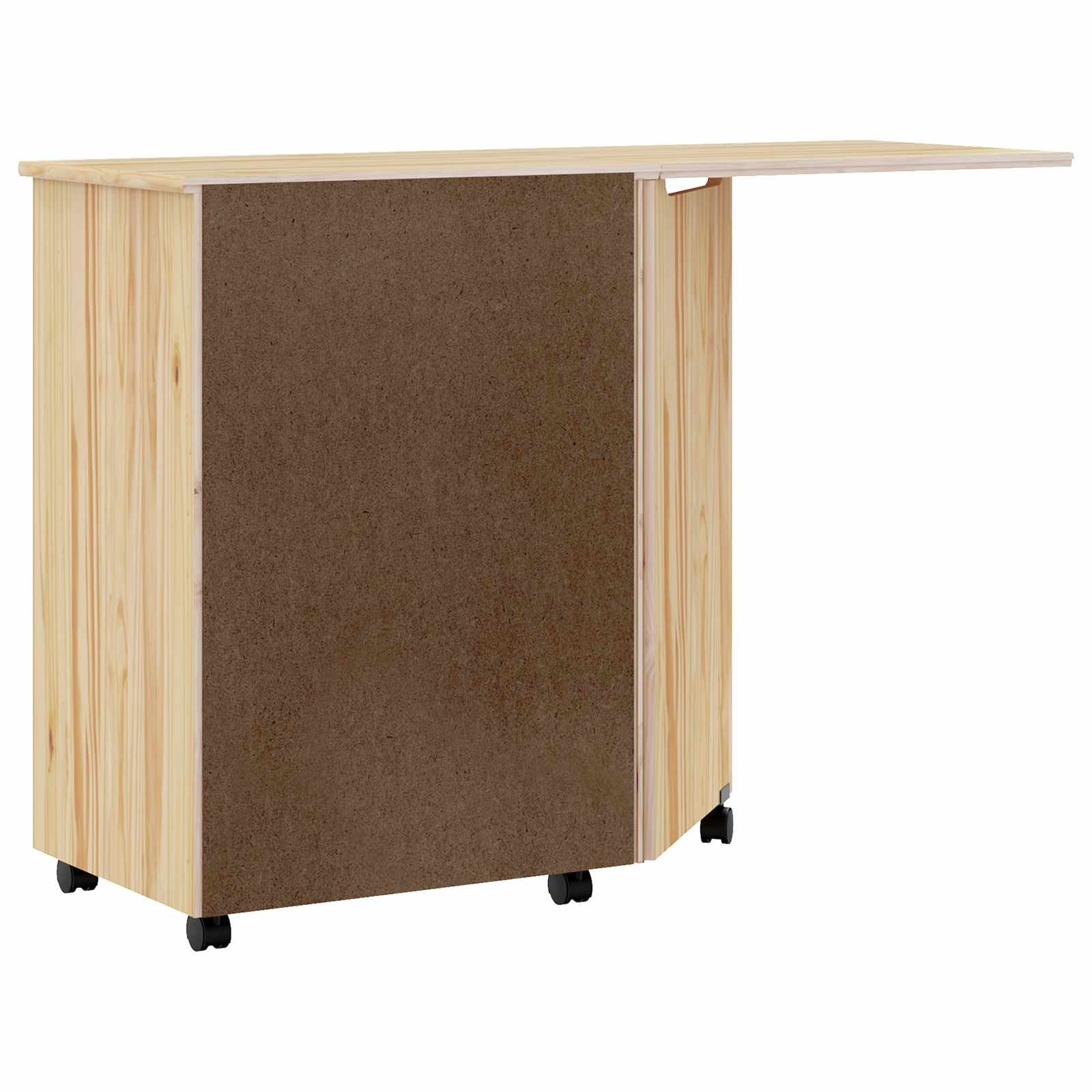 Gabinete Rodante con Escritorio MOSS Barniz transparente