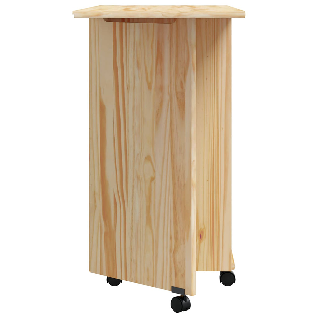 Gabinete Rodante con Escritorio MOSS Barniz transparente