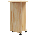 Gabinete Rodante con Escritorio MOSS Barniz transparente
