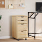 Gabinete Rodante con Escritorio MOSS Barniz transparente