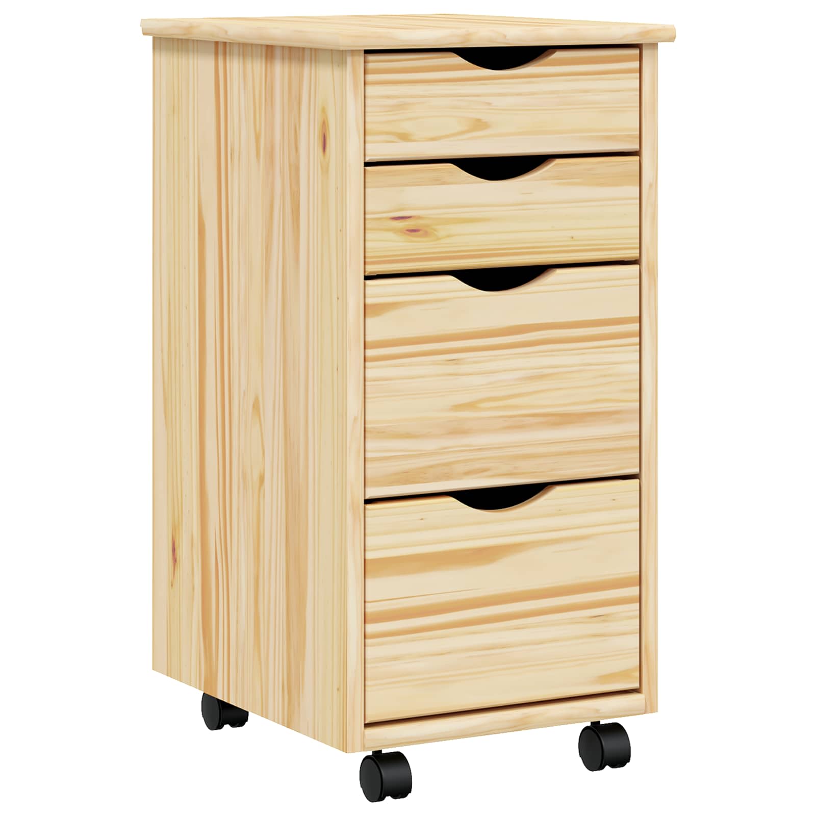Gabinete Rodante con Escritorio MOSS Barniz transparente