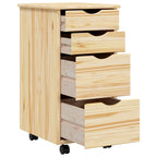 Gabinete Rodante con Escritorio MOSS Barniz transparente