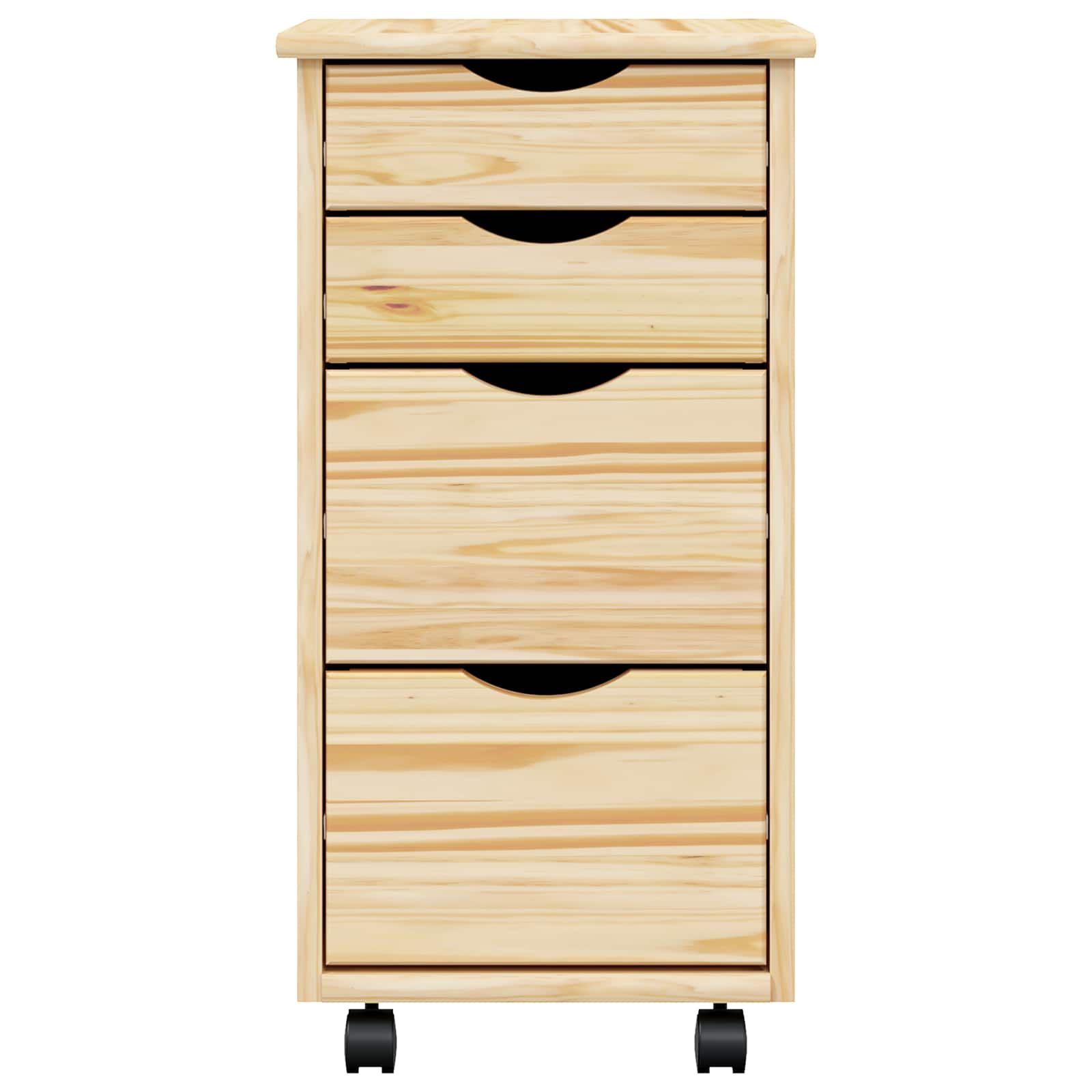 Gabinete Rodante con Escritorio MOSS Barniz transparente
