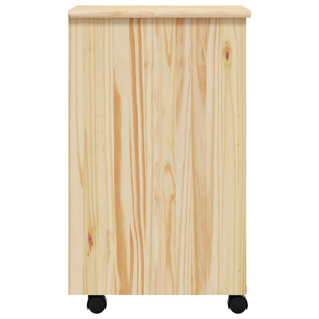 Gabinete Rodante con Escritorio MOSS Barniz transparente