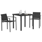 Juego de muebles de exterior 3 pcs Negro y Antracita Textileno