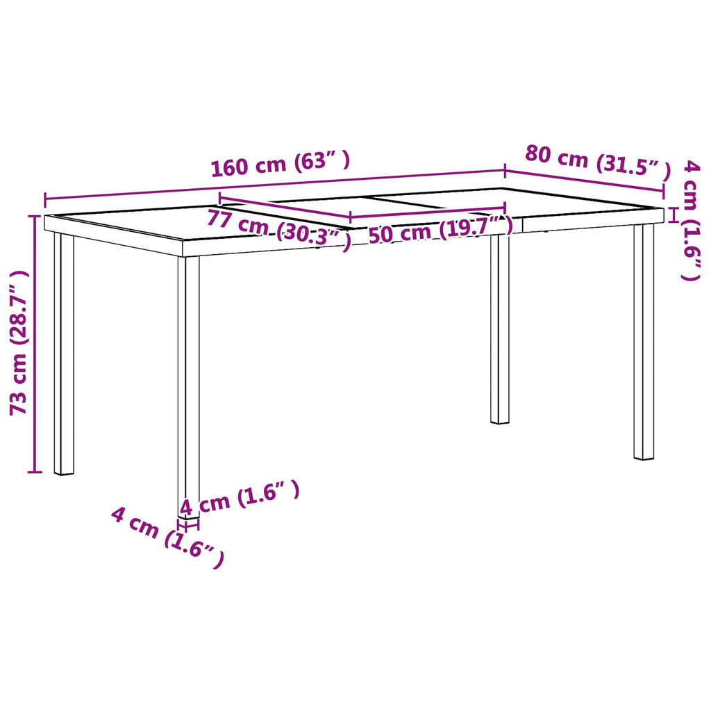 Juego de muebles de exterior 7 pcs Negro y Antracita Textileno