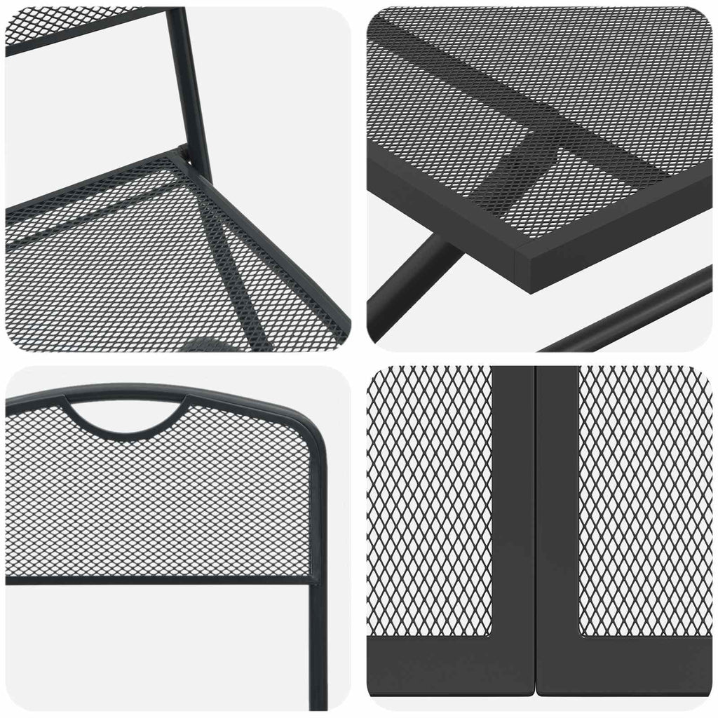 Juego de muebles de exterior 5 pcs Antracita Hierro y Acero