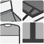 Juego de muebles de exterior 5 pcs Antracita Hierro y Acero