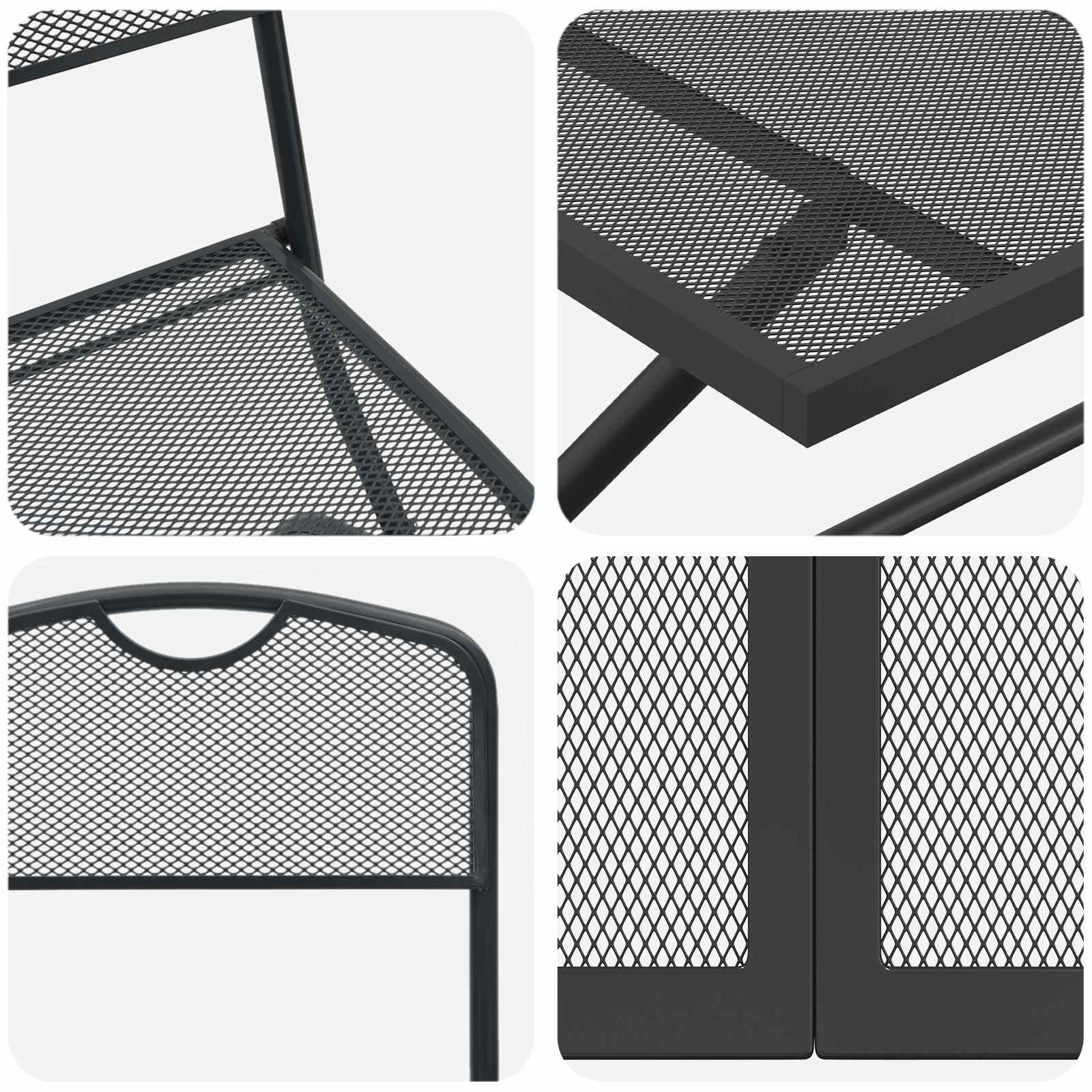 Juego de muebles de exterior 5 pcs Antracita Hierro y Acero