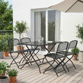 Juego de muebles de exterior 5 pcs Antracita Hierro y Acero