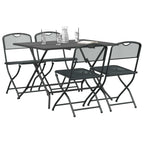 Juego de muebles de exterior 5 pcs Antracita Hierro y Acero