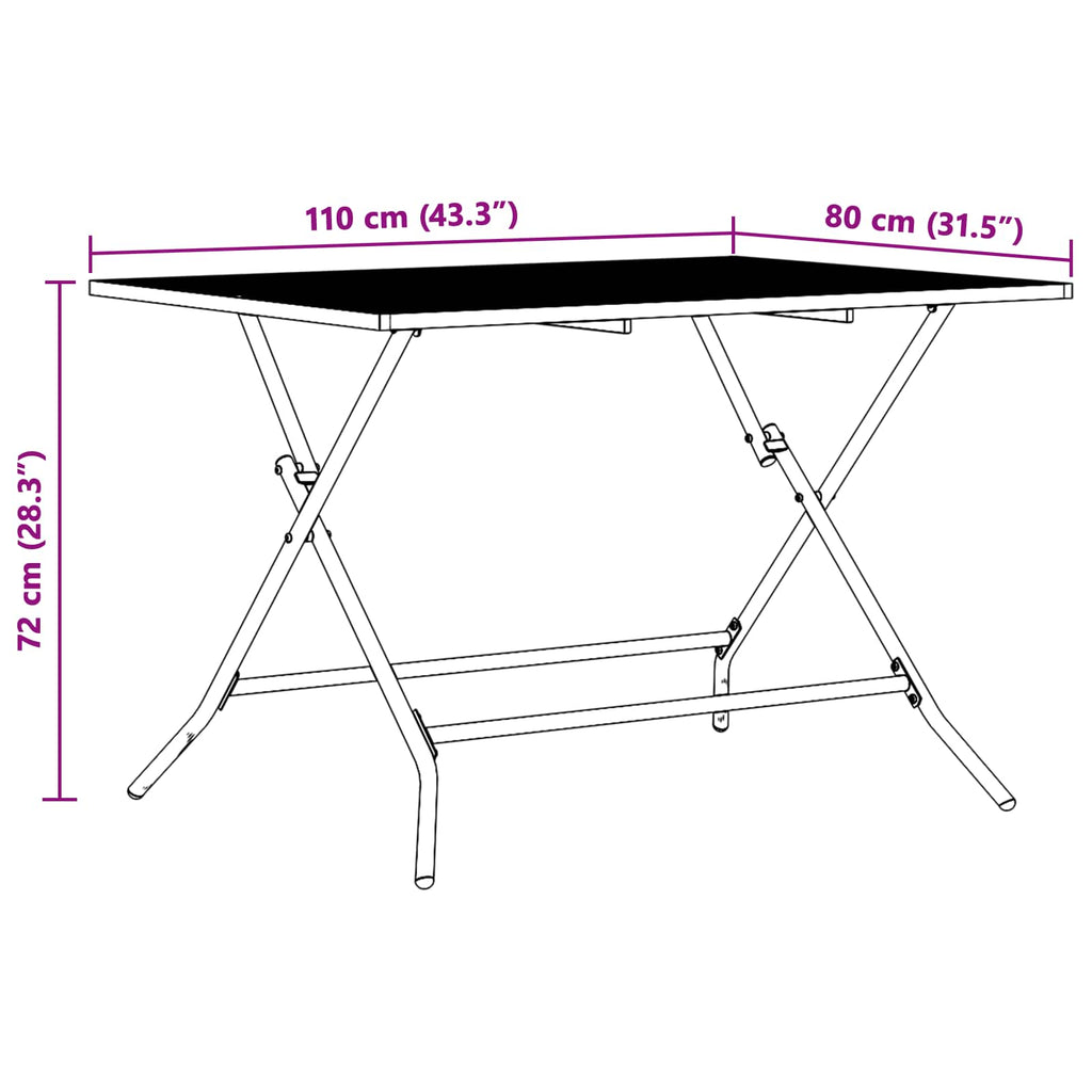 Juego de muebles de exterior 5 pcs Antracita Hierro y Acero
