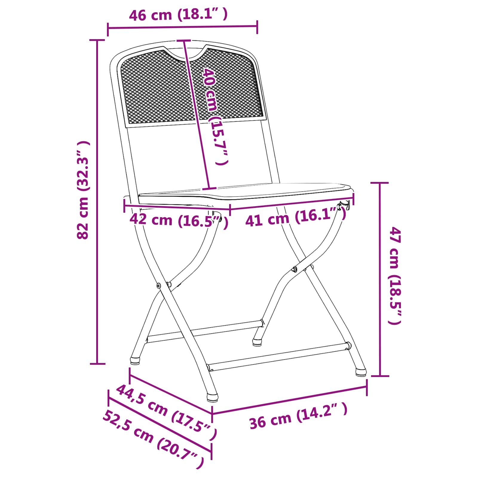 Juego de muebles de exterior 5 pcs Antracita Hierro y Acero