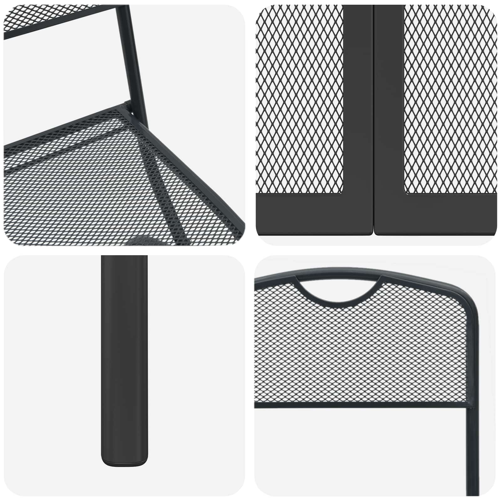 Juego de muebles de exterior 3 pcs Gris antracita