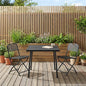 Juego de muebles de exterior 3 pcs Gris antracita