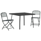 Juego de muebles de exterior 3 pcs Gris antracita