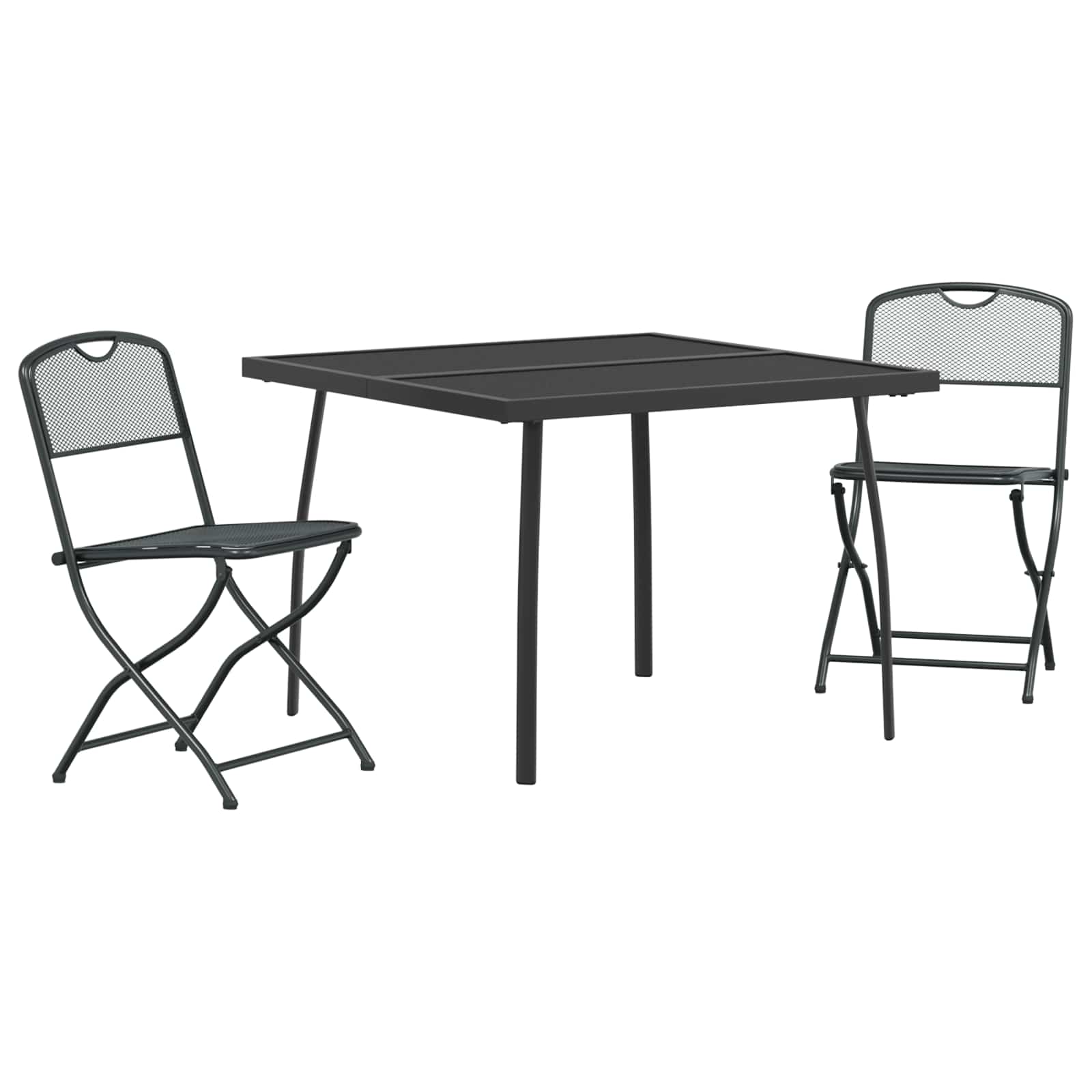 Juego de muebles de exterior 3 pcs Gris antracita