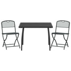 Juego de muebles de exterior 3 pcs Gris antracita