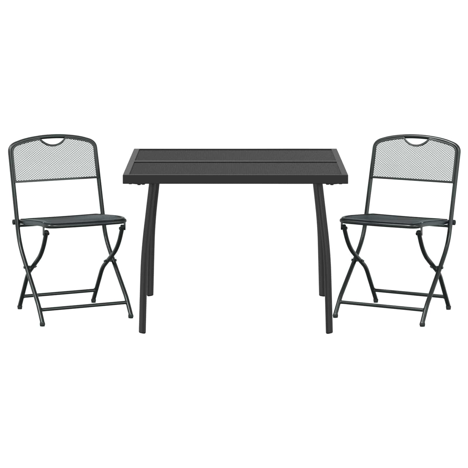Juego de muebles de exterior 3 pcs Gris antracita