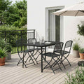 Juego de muebles de exterior 3 pcs Gris antracita