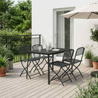 Juego de muebles de exterior 3 pcs Gris antracita