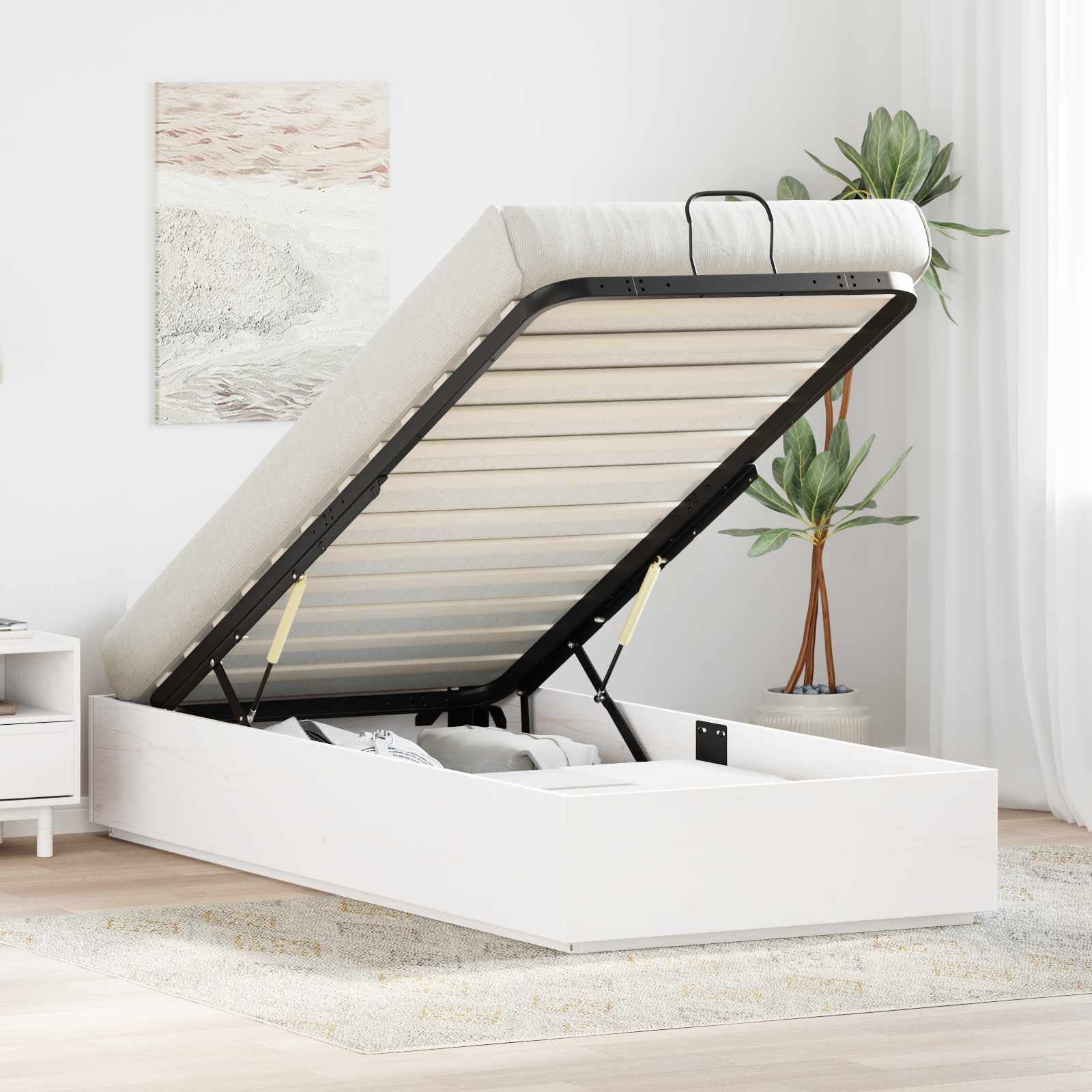 Ottoman Bed Frame 100 x 200 cm Solid Pine