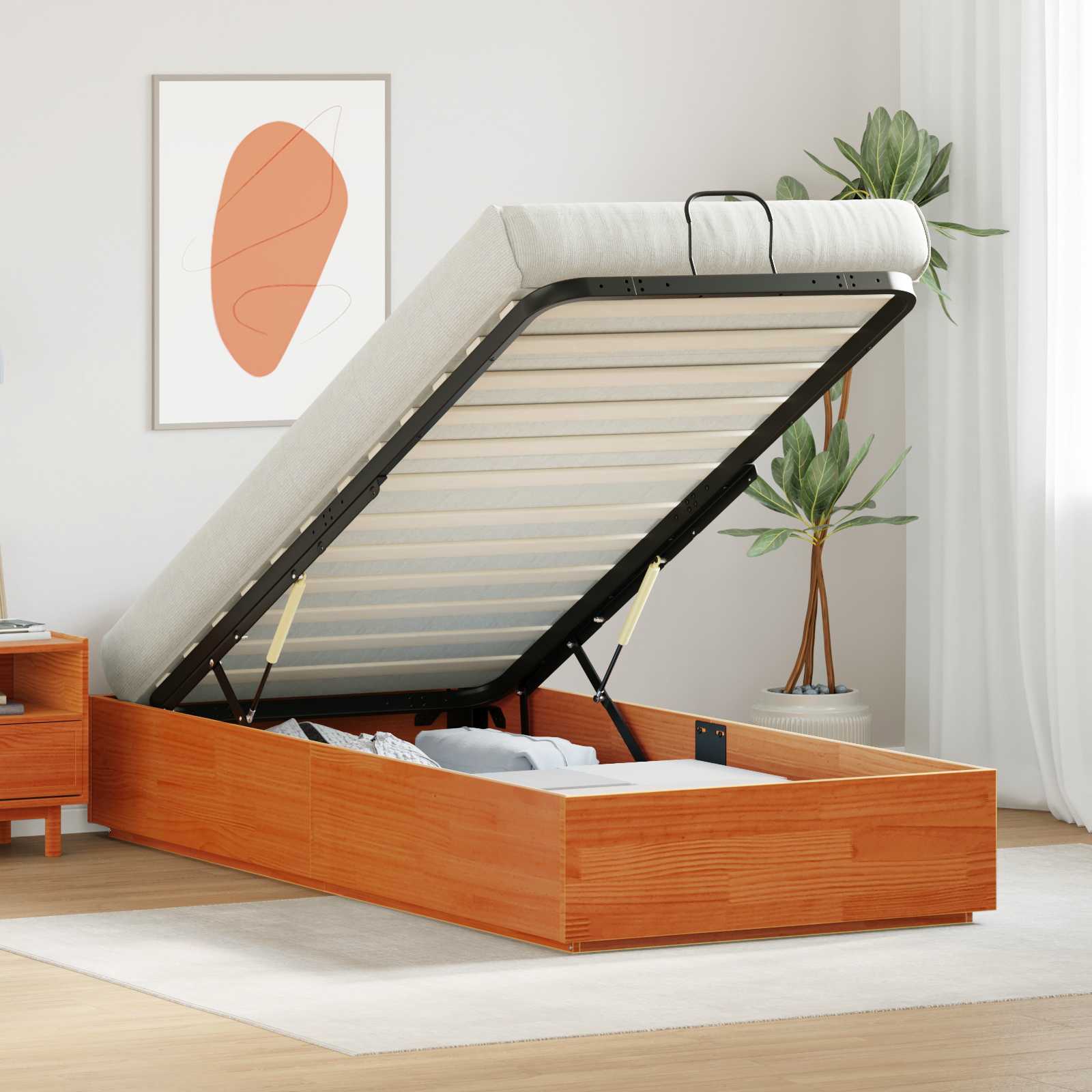 Ottoman Bed Frame 100 x 200 cm Solid Pine