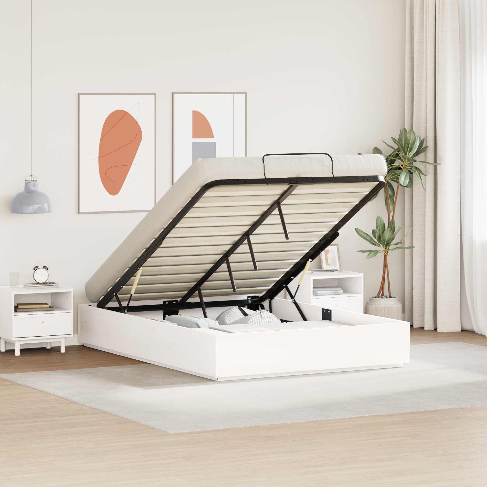 Ottoman Bed Frame 100 x 200 cm Solid Pine