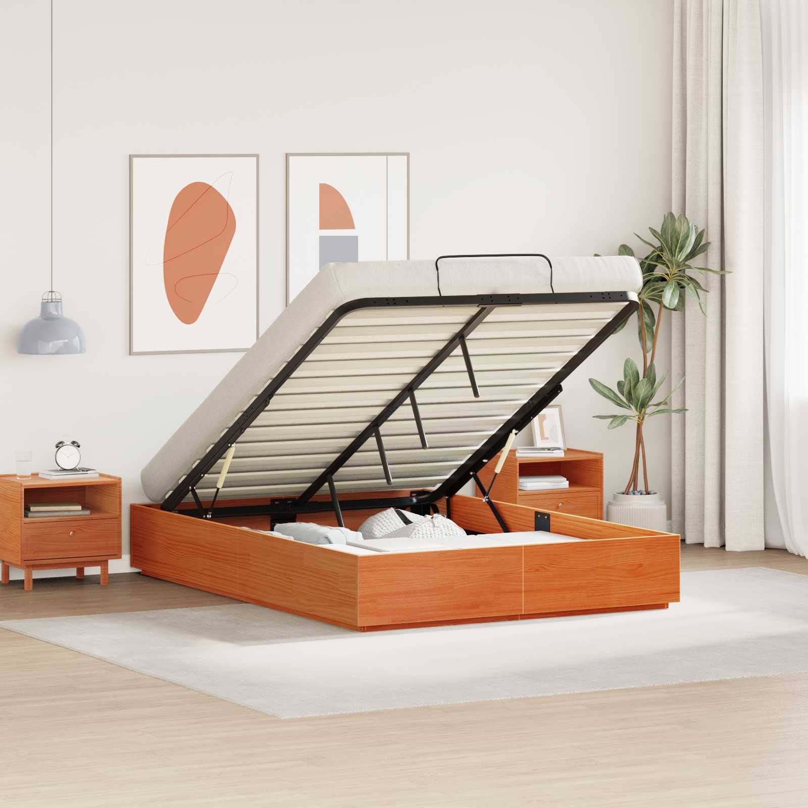 Ottoman Bed Frame 100 x 200 cm Solid Pine