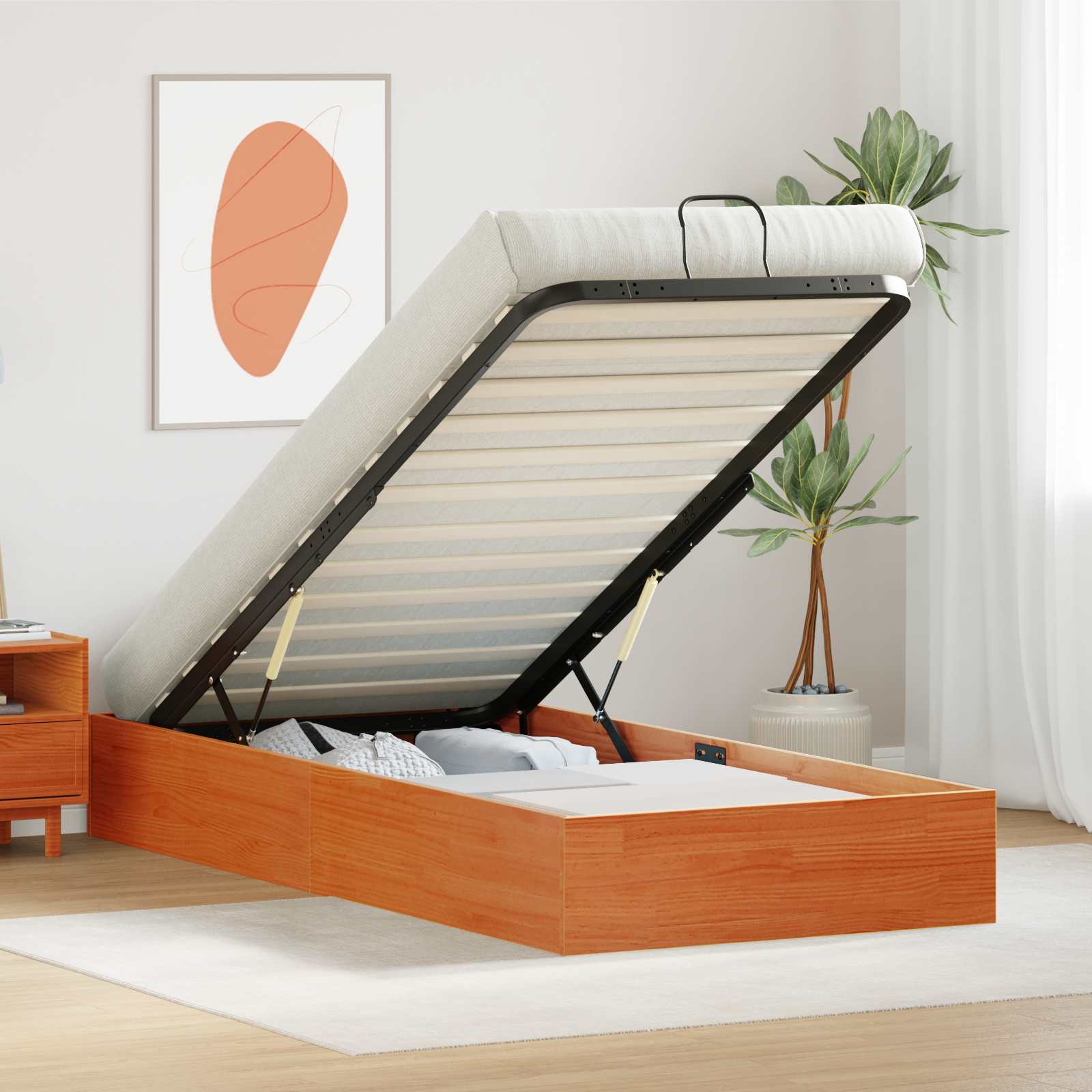 Estrutura de Cama Otomana com Armazenamento 100 x 200 cm